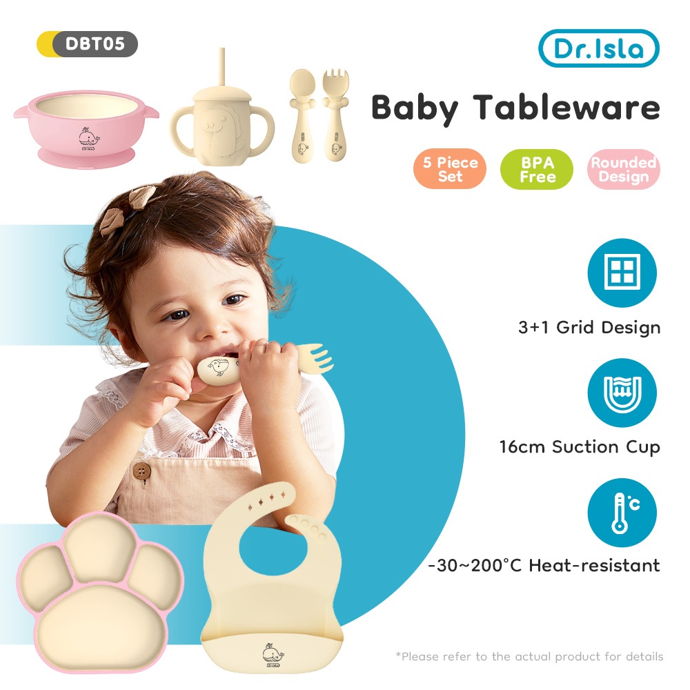 Set Makan Bayi Dr.isla BT05 7Pcs Foto 2