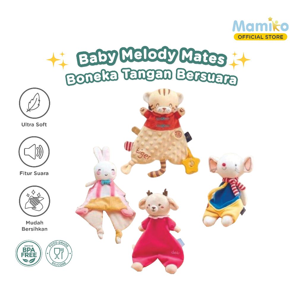 Kub Baby Cloves Soothing Towel Boneka Tangan Bayi Musik Plush Lembut Foto 2