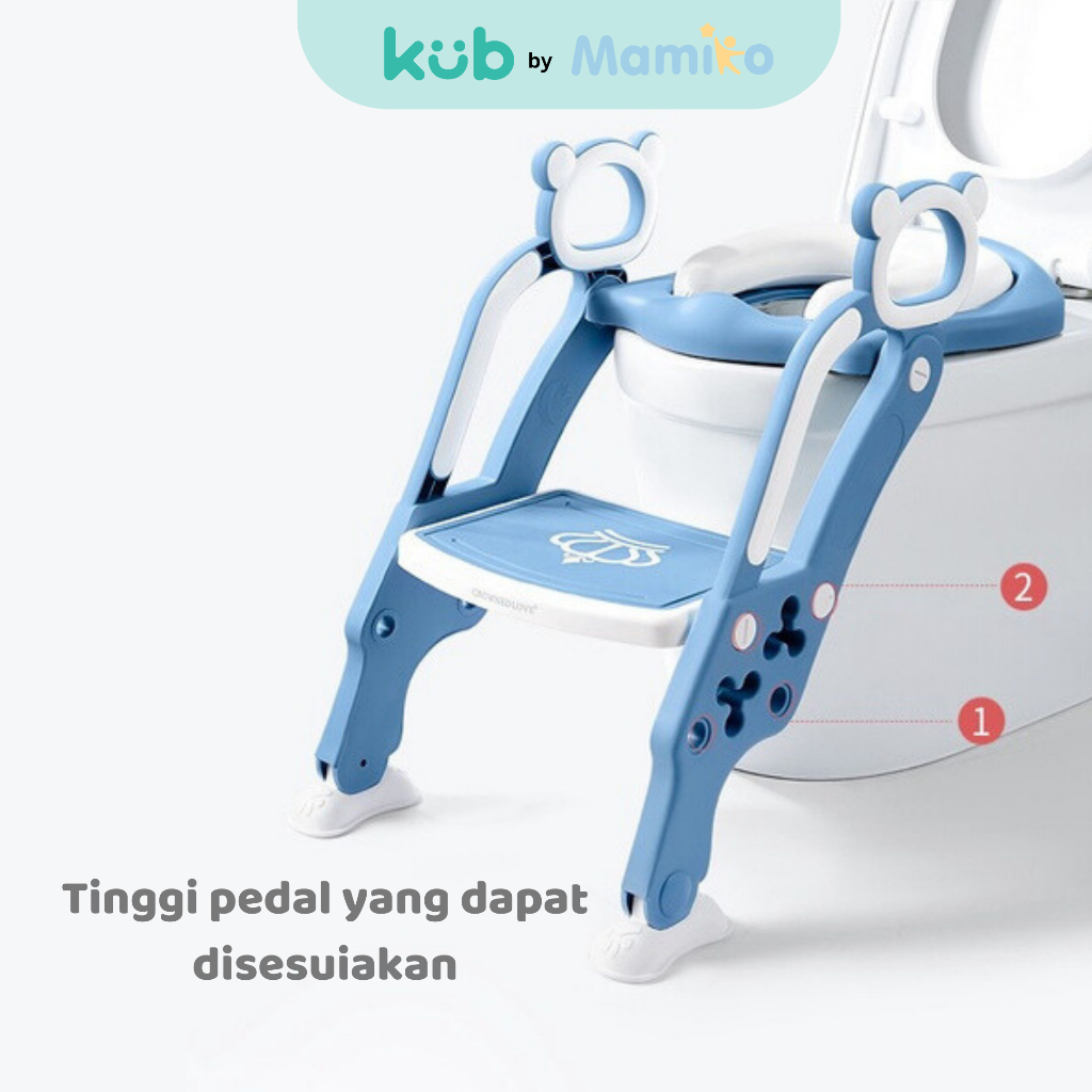 KUB Crown Step Toilet Chair Tangga Kloset Anak Portable dengan Urine Baffle Foto 4