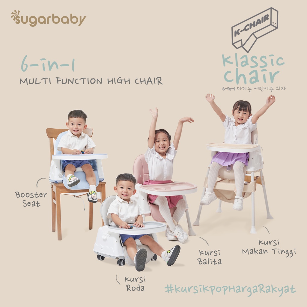Sugarbaby K-Chair Klassic Chair 6in1 Kursi Makan Bayi Multifungsi High Chair Booster Seat Foto 3