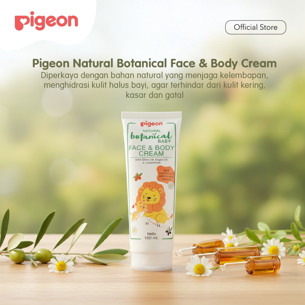 Paket Bundling Pigeon Body Cream Face Cream Powder Cake Perawatan Kulit Lengkap Foto 3