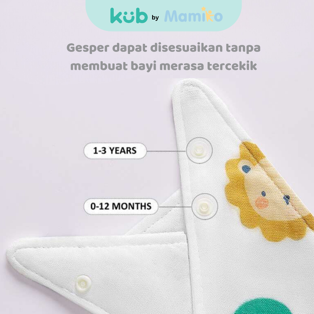 Celemek Bayi KUB Infant Sleep Products Bib Anti Bakterial Grass Coral Tea Leaf Foto 5