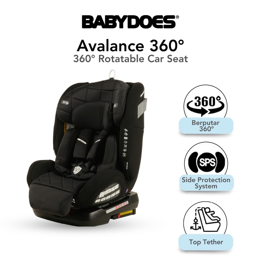 Car Seat Bayi Babydoes Avalance 360 Rotasi Penuh Standar Keamanan ECE R44/04 Foto 2