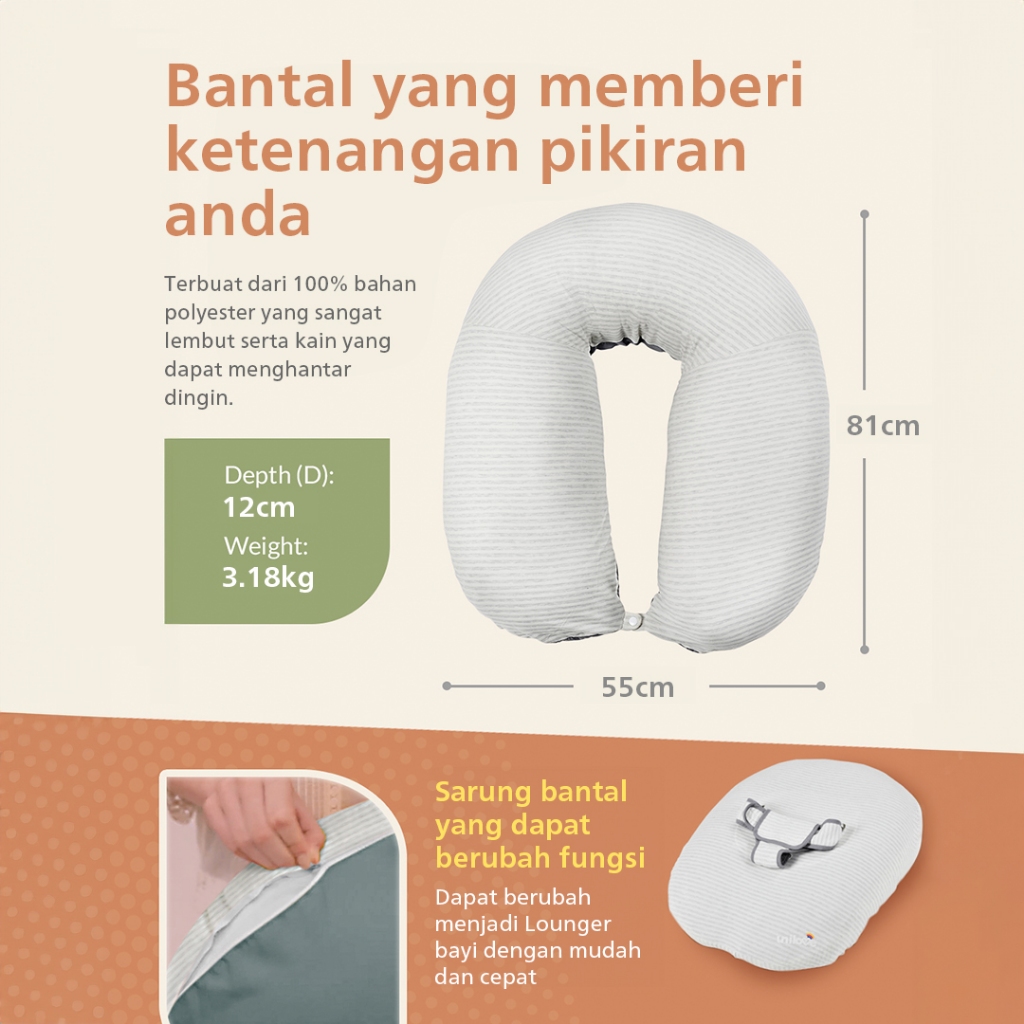 Bantal Menyusu MOOIMOM Unilove Coolite Foto 8