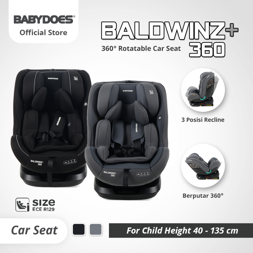 Babydoes Car Seat Baldwinz+ 360 Isofix Tether Kursi Mobil Anak Newborn Foto 3