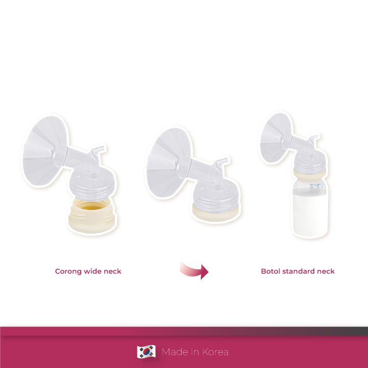 SPECTRA Standard Neck Connector Adapter Corong Wide Neck ke Botol Susu Standard Foto 3