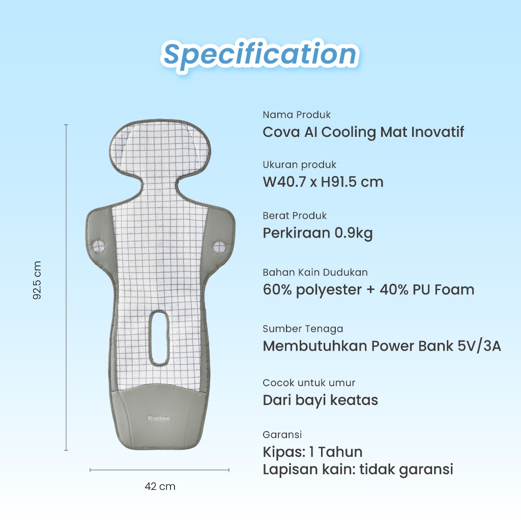 Unilove Cova Cooling Pad Mist Grey Foto 7