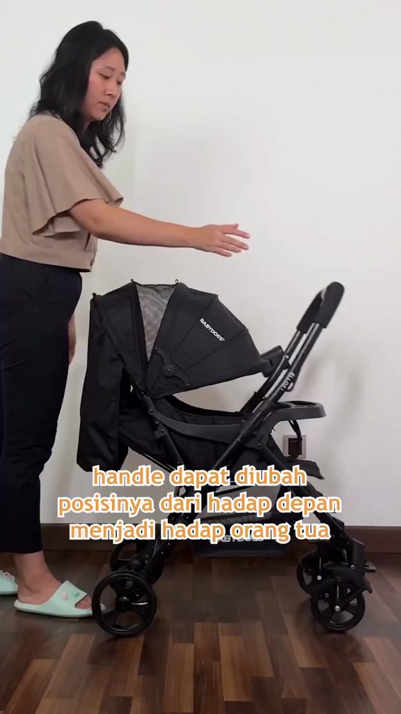 Stroller Babydoes Elloz+ Reversible Handle Kanopi Lebar Newborn hingga 20kg