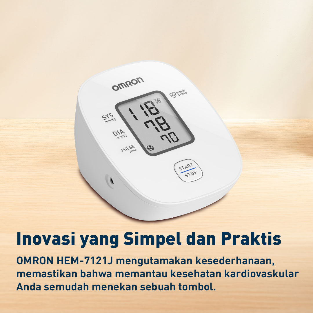 Tensimeter Digital OMRON HEM-7121J Monitor Tekanan Darah Akurat dengan Teknologi IntelliSense Foto 6