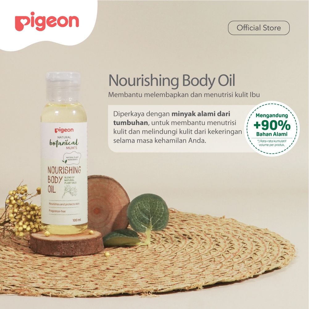 Pigeon Botanical Mum's Nourishing Body Oil 100ML Perawatan Kulit Ibu Hamil Foto 2