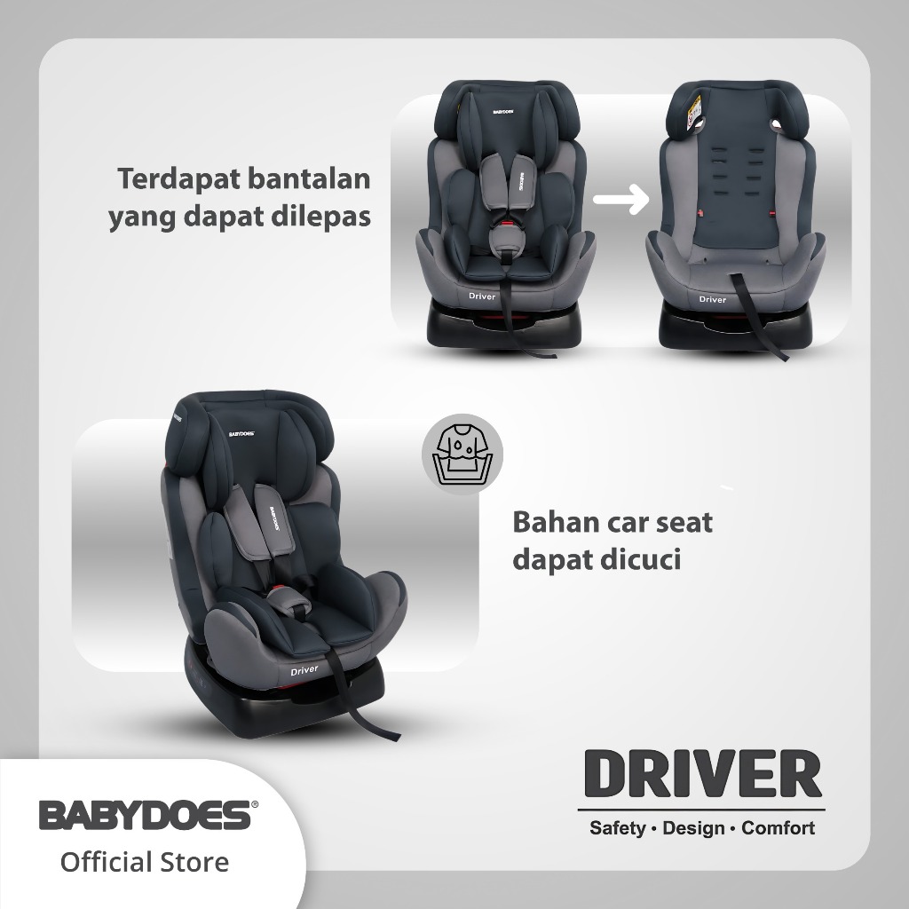 Car Seat Bayi Babydoes Driver Group 0+/I/II Sabuk 5 Titik Hingga 25 Kg Foto 4