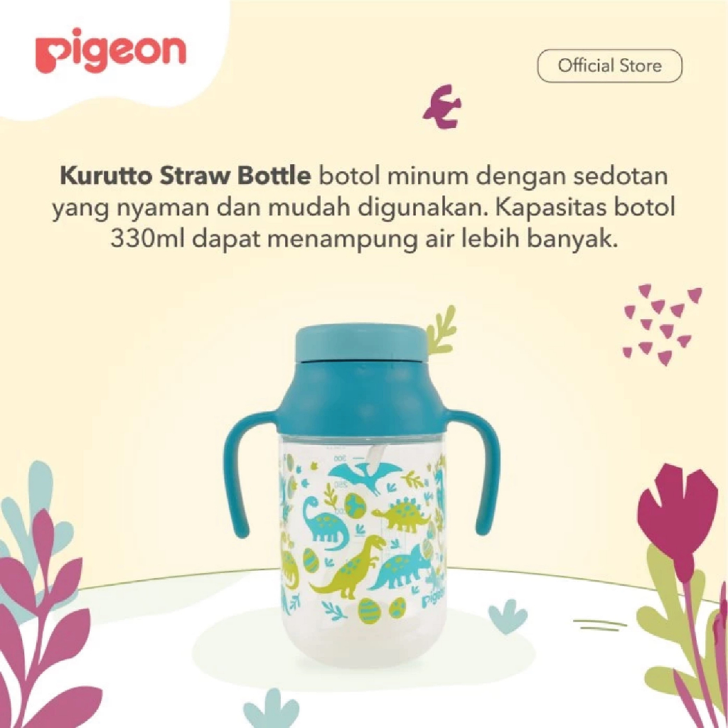 Pigeon Spare Part Sedotan Botol Kurutto Straw BPA Free Silikon Anti Bocor Foto 4