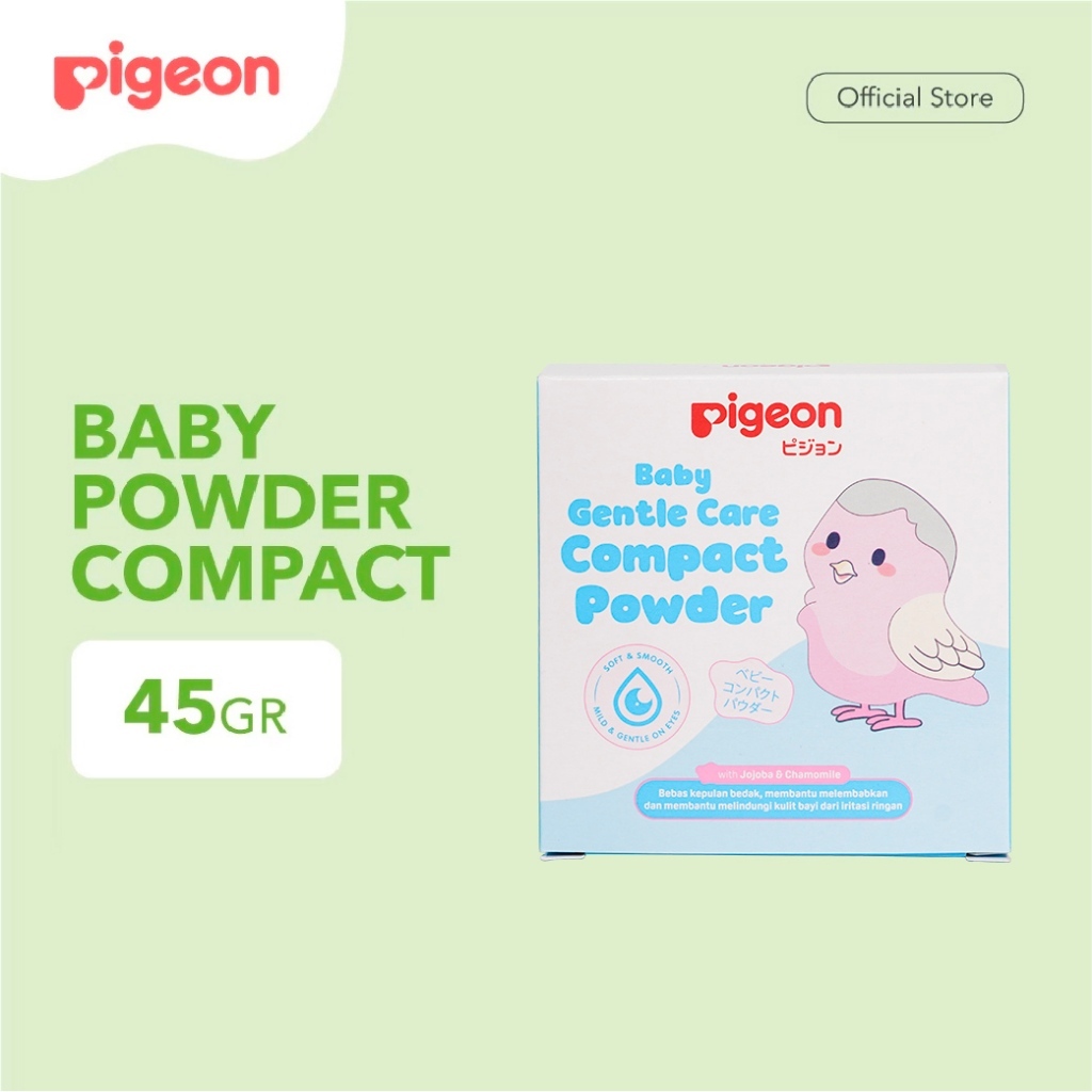 Pigeon Baby Compact Powder Chamomile 45gr dengan Refill Bedak Padat Bayi Anti Alergi Foto 3