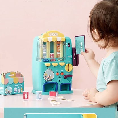 Mainan Edukatif KUB Vending Machine Mesin Jual Otomatis Anak dengan Fitur Swipe Kartu Foto 6