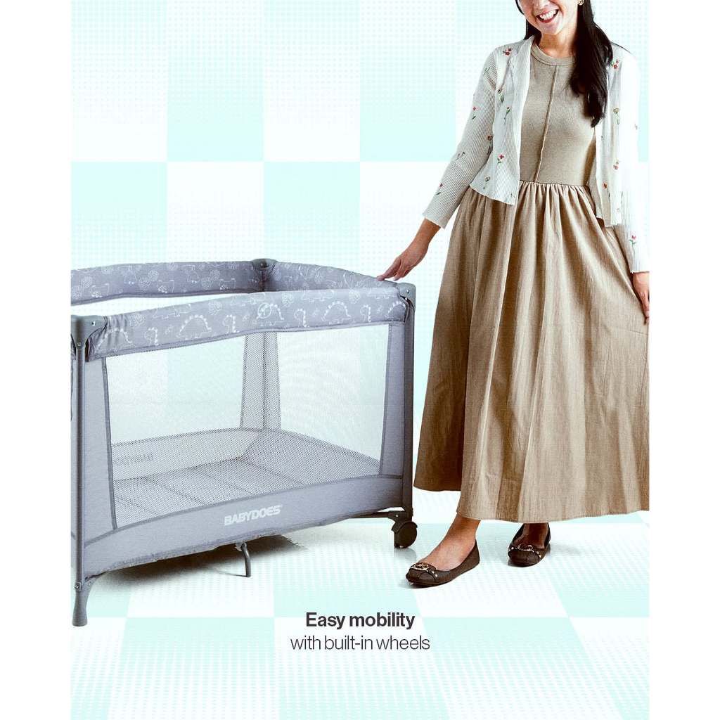 Babydoes Bravada 2in1 Baby Box & Playard dengan Kelambu dan Roda Portable Foto 3