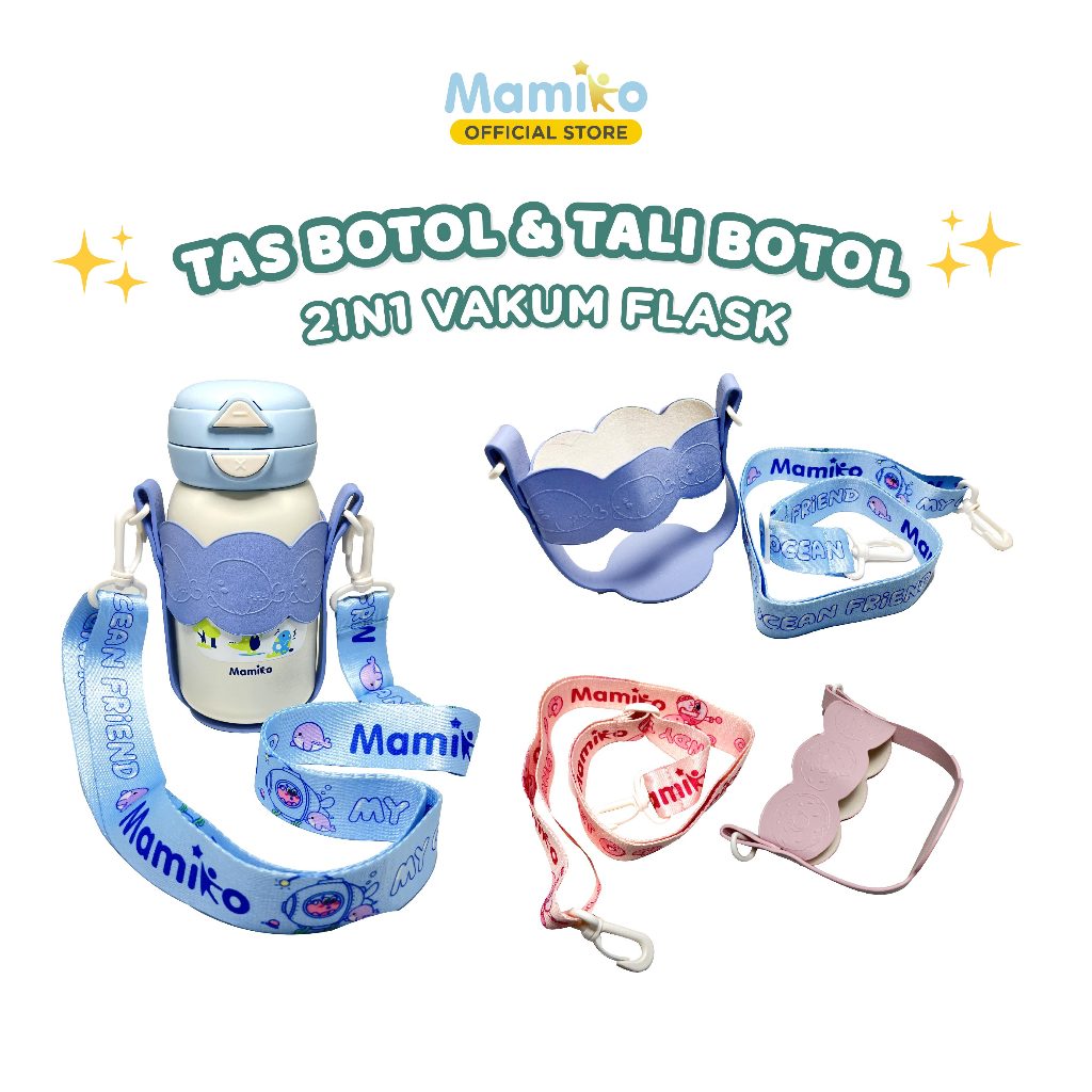 Mamiko Botol Minum Vakum 550ml Stainless Steel 316 Sedotan & Teguk Anti Bocor Foto 2