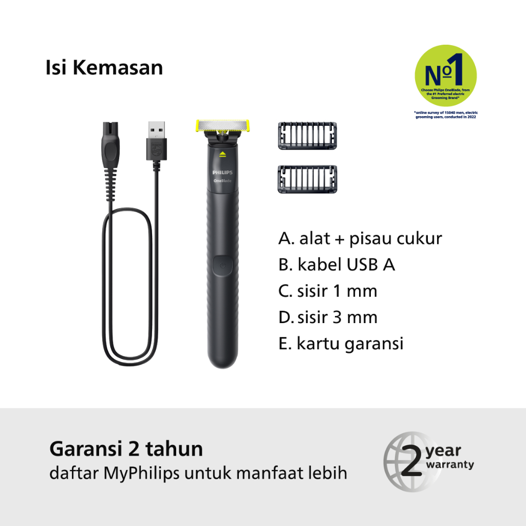 Philips OneBlade QP1424/10 Hybrid Foto 5