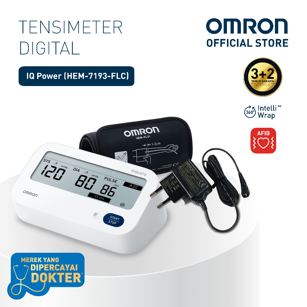 Tensimeter Digital Omron HEM-7156A dengan Manset IntelliWrap 360 dan Deteksi Irama Jantung Foto 2