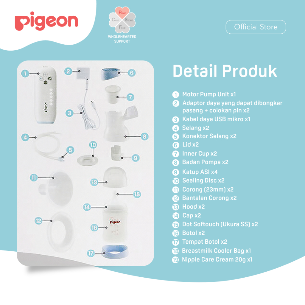 Pompa ASI Elektrik Pigeon Go Mini Plus Double Portable Isapan Lembut Foto 4