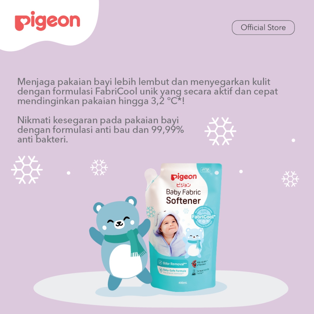 Paket Hemat Pigeon 2 Liquid Detergent 450ml + 1 Softener 400ml untuk Bayi Foto 3
