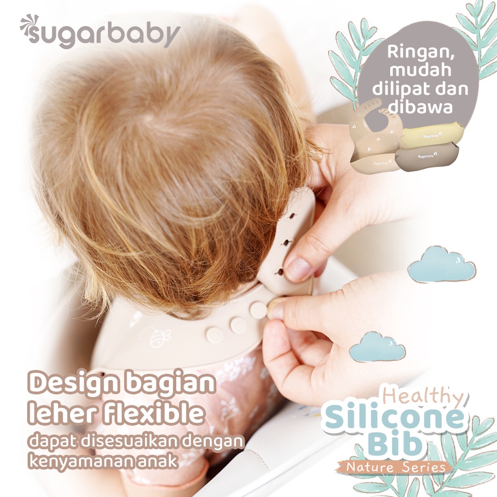Celemek Silikon Bayi Sugarbaby Healthy Silicone Bib Nature Series Food Grade FDA Foto 5