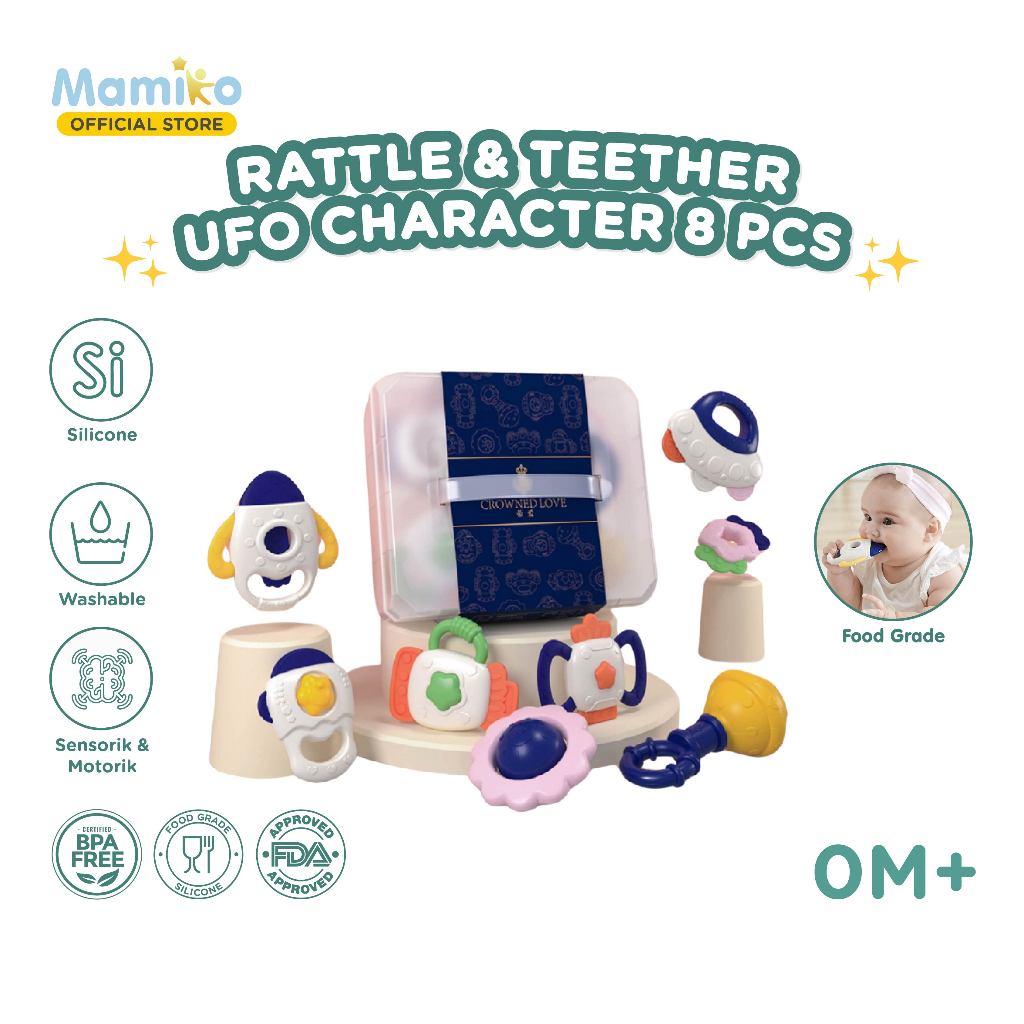 KUB Teether Set Rattle Shake Toy Mainan Gigitan Bayi BPA Free 8/9/10pcs