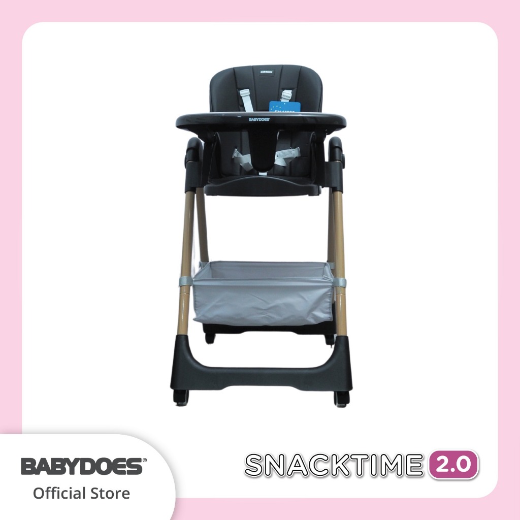 High Chair Babydoes Snacktime 2.0 Kursi Makan Bayi Sandaran Bisa Diatur 8 Tinggi Roda Foto 5