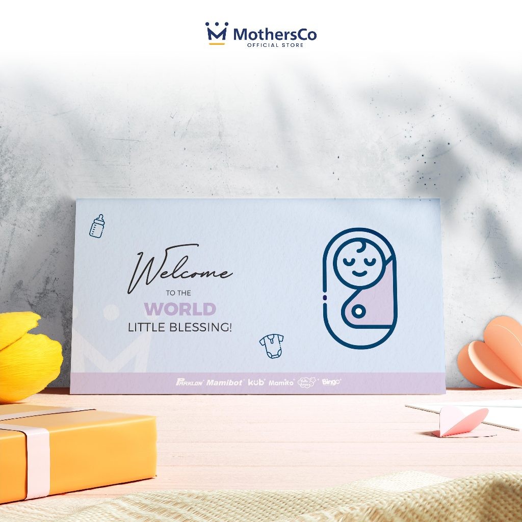 Kartu Ucapan Bayi Baru Lahir Mothersco Welcome To The World Little Blessing Ungu