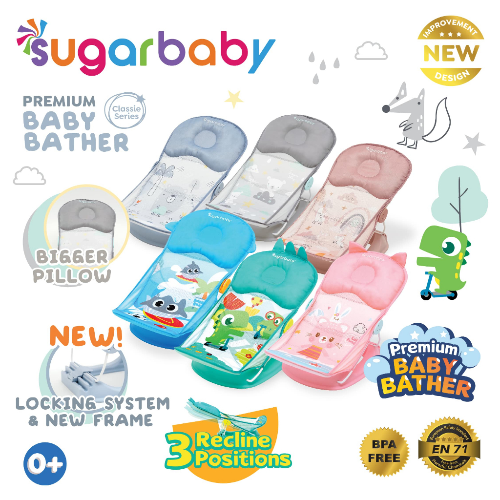 Sugarbaby Premium Baby Bather Dudukan Mandi Bayi Classic Series dan Fun Series Foto 2