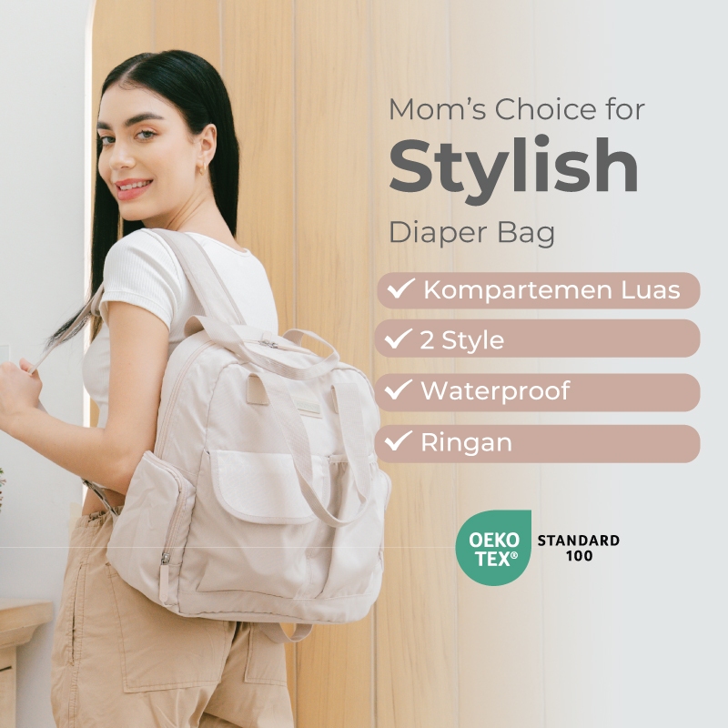 Tas Perlengkapan Bayi MOOIMOM Multifungsi Foto 5