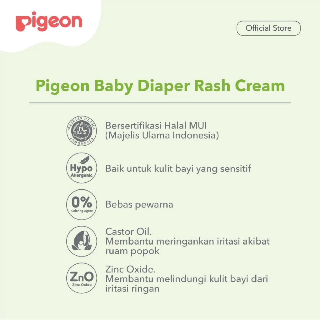Pigeon Baby Diaper Rash Cream 60g Salep Ruam Popok Chamomile Halal BPOM Foto 2