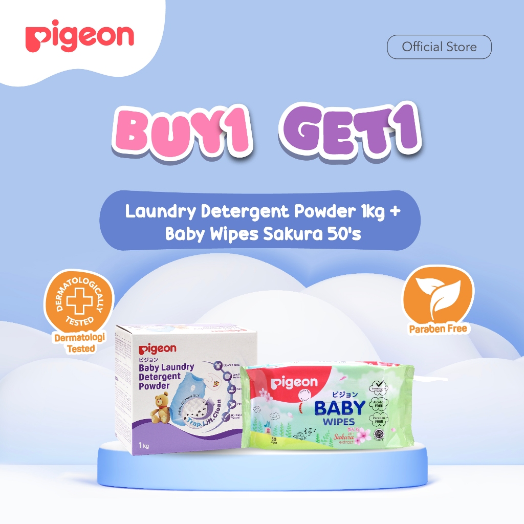 Deterjen Bubuk Pakaian Bayi Pigeon Laundry Detergent Powder 1kg Paket Hemat