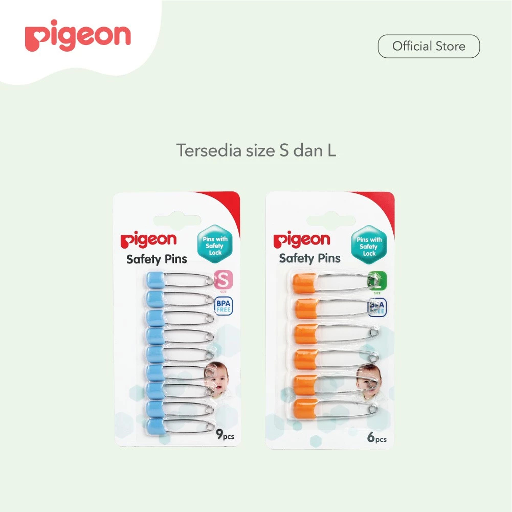 Peniti Bayi Pigeon Safety Pin Bahan Plastik Aman Anti Karat Ukuran S Foto 5
