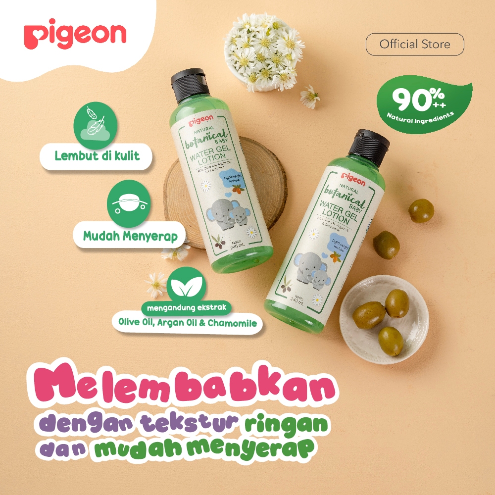 Pigeon Botanical Baby Water Gel Lotion 240 ml Pelembab Kulit Bayi Bahan Alami