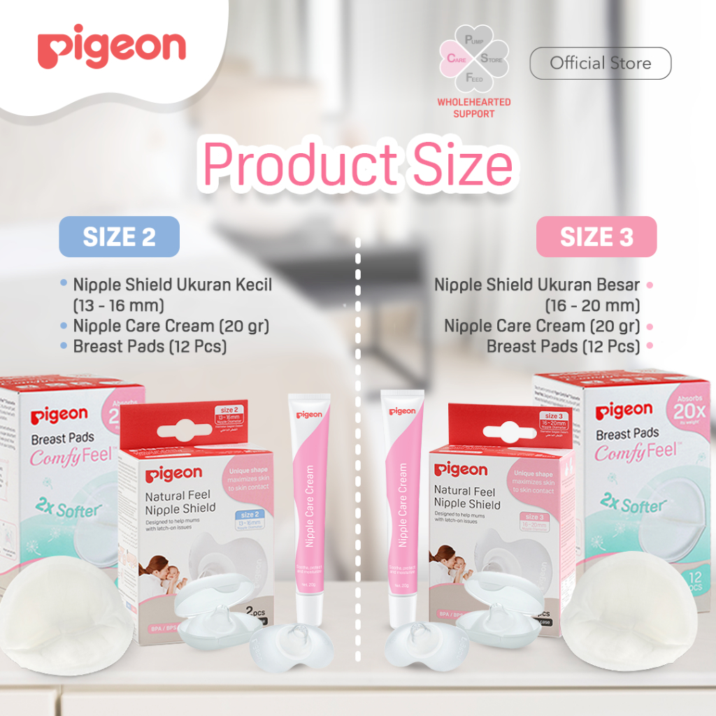 Pigeon Mommy Comfort Kit Bundle Breast Pad 12pcs Nipple Care Cream 20g Natural Feel Foto 3