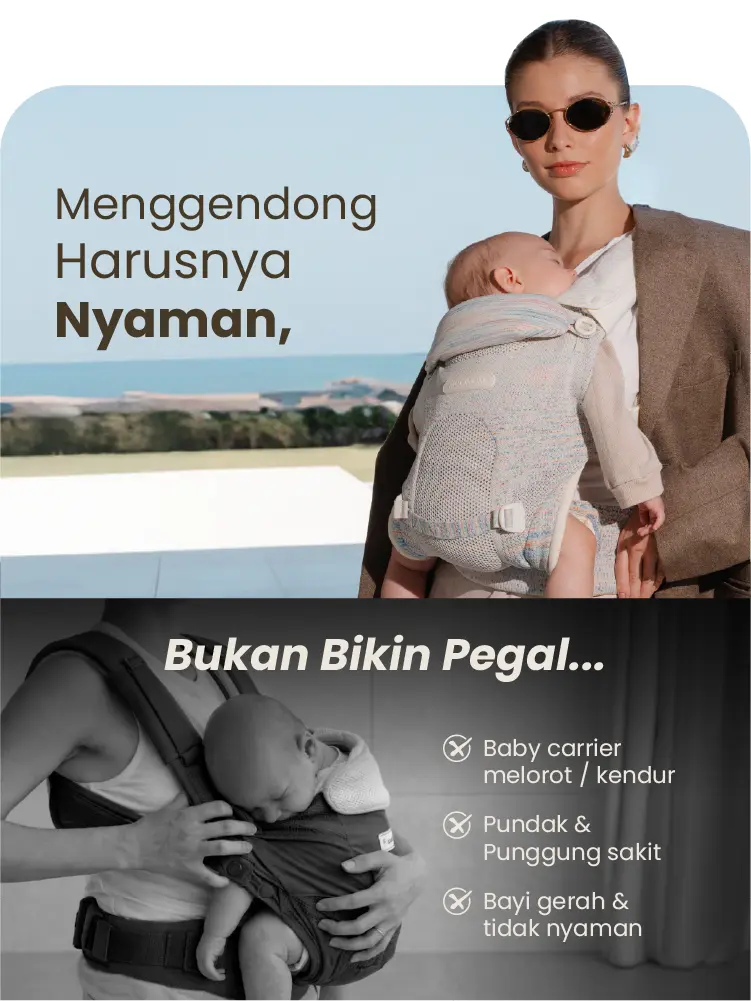 MOOIMOM AiryKnit Baby Carrier Stellar White Foto 6